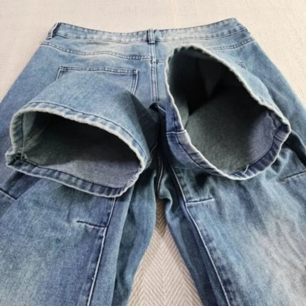 Fashion Nova Jeans Women's Size 14 (38x32) Med Wash Wide Leg Y2K Style YJDMY2K01